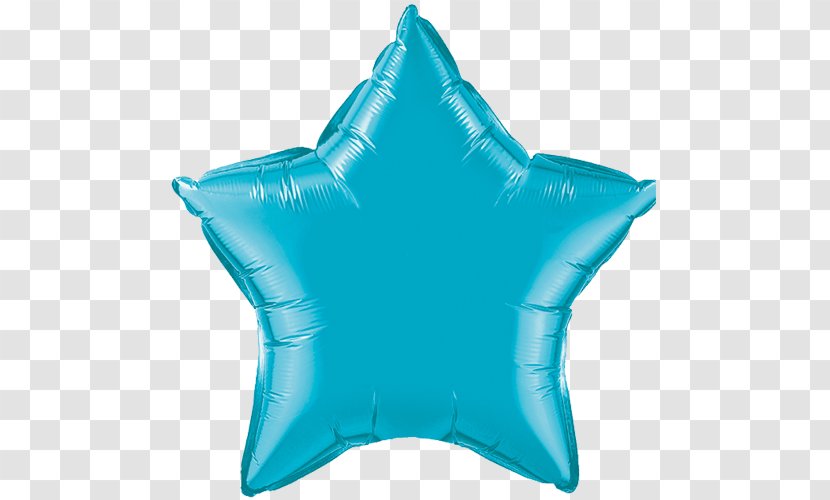 Mylar Balloon Party Red Star - Electric Blue Transparent PNG