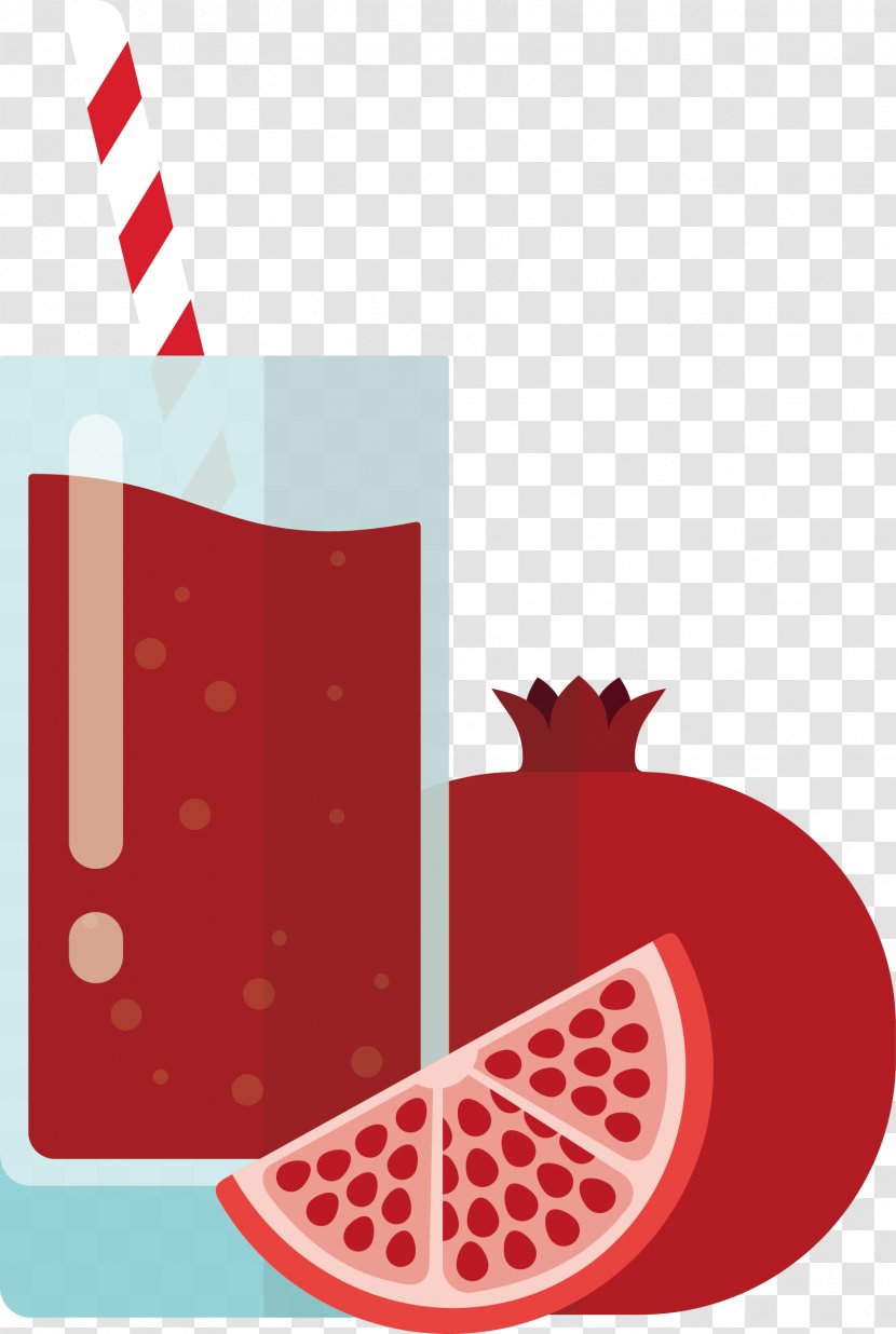 Pomegranate Juice Fruit - Vector Transparent PNG