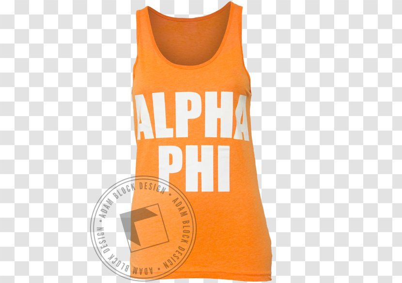 T-shirt Gilets Sleeveless Shirt Font - Vest - Alpha Phi Transparent PNG