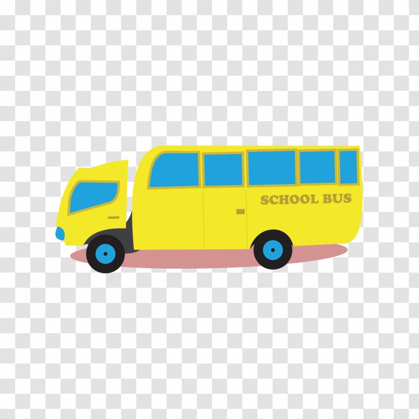 Cartoon Automotive Design Drawing - Yellow - School Bus Pictures Transparent PNG