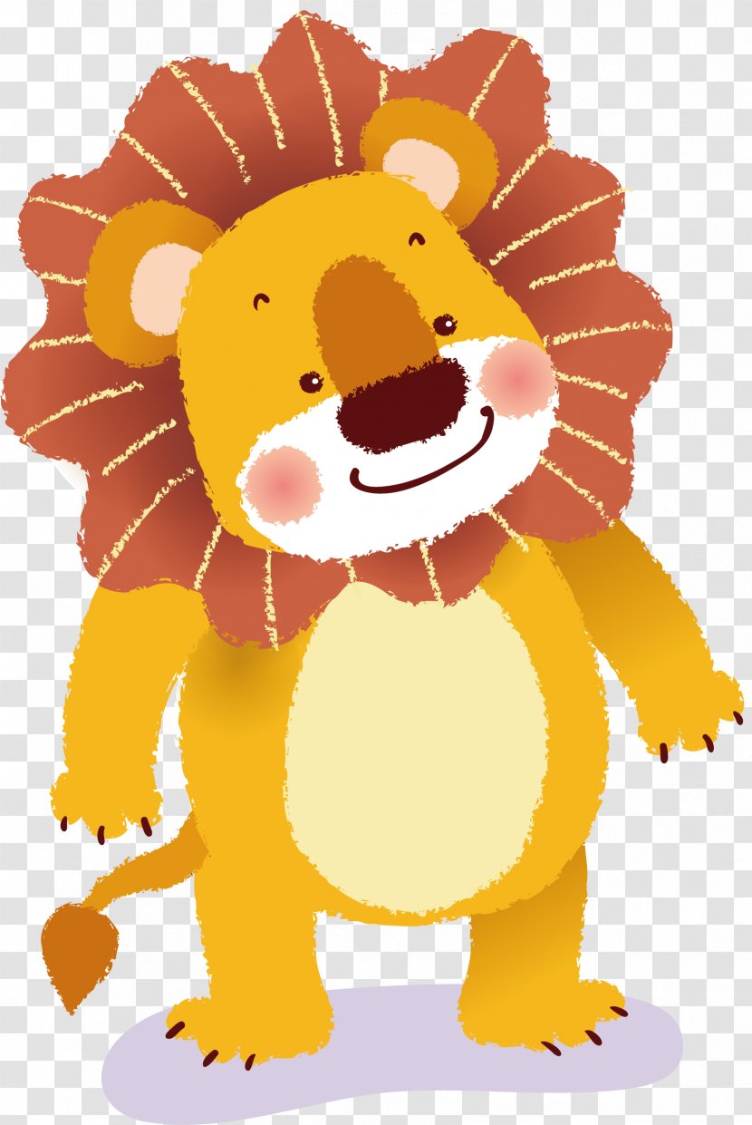 Lion Tiger Cartoon - Flower - Vector Transparent PNG