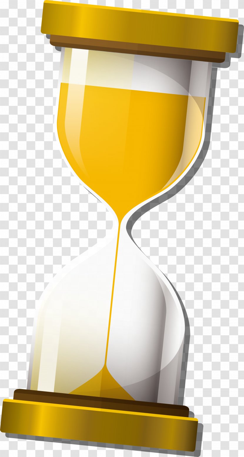 Hourglass Sand Icon - Simple Yellow Transparent PNG