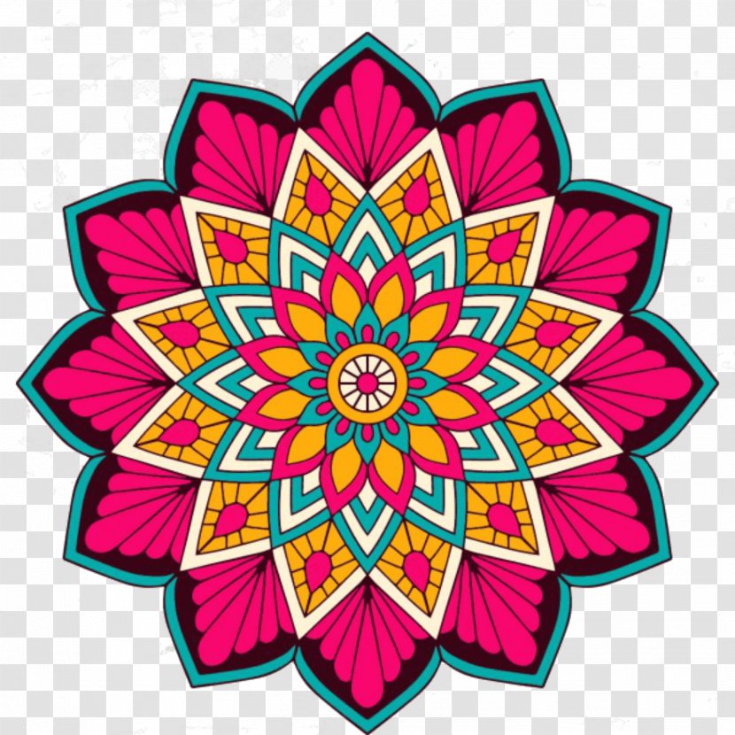 Coloring Mandalas Of Flowers Exploring Color Hinduism Buddhism - Red Wine Mandala Transparent PNG