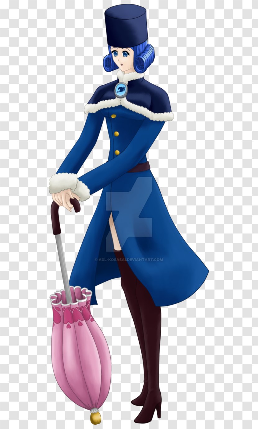 Cobalt Blue Cartoon Character Figurine - Juvia Transparent PNG