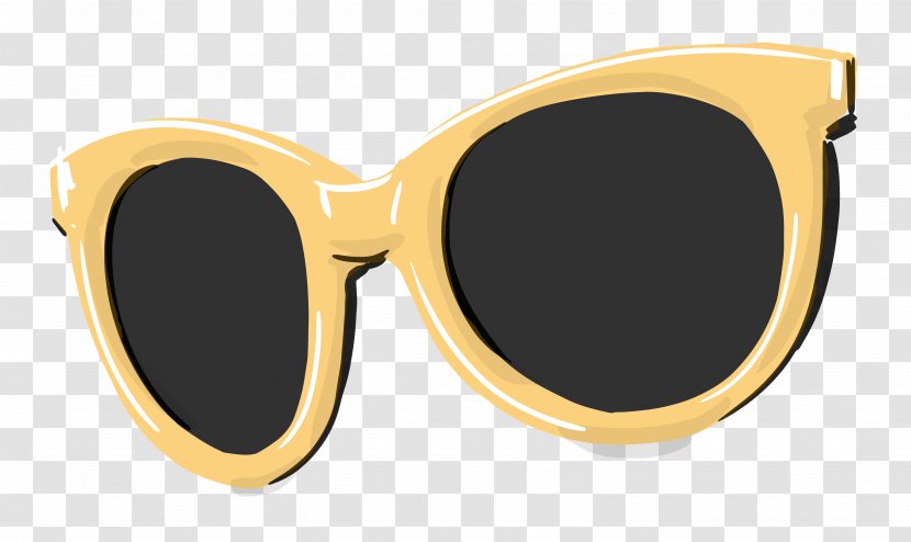 Sunglasses Goggles Yellow - Eyewear - Hand Drawn Transparent PNG