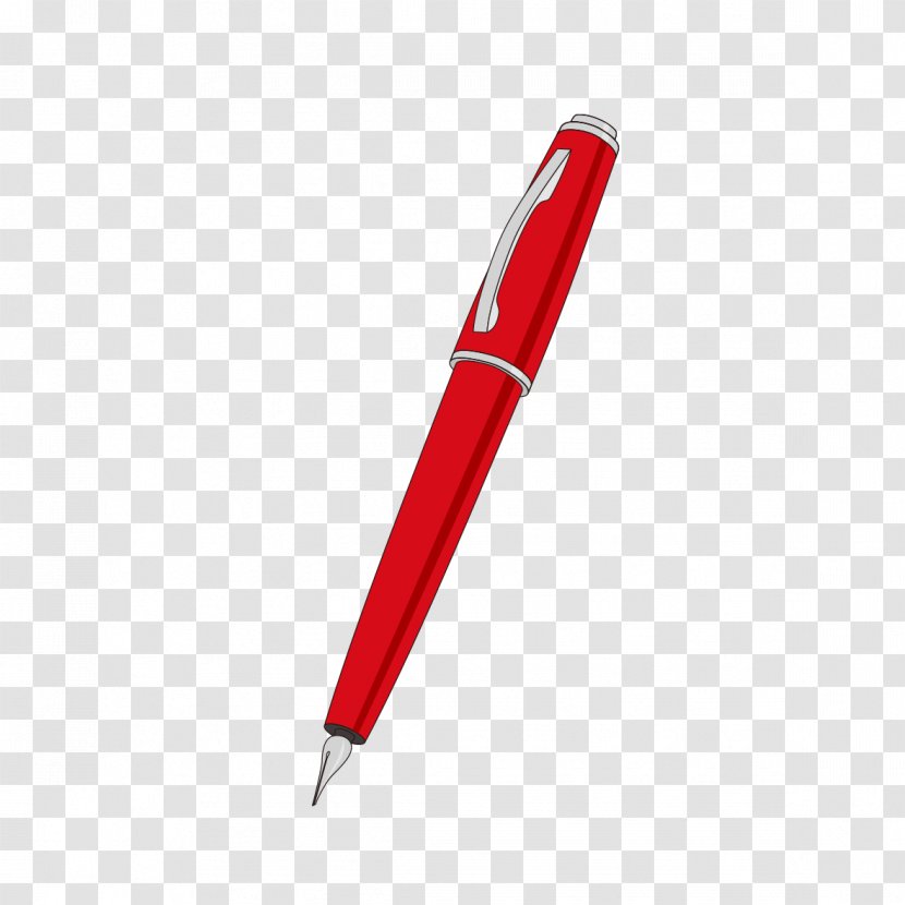 Ballpoint Pen Paper Gel Stylus - Red Pattern Transparent PNG