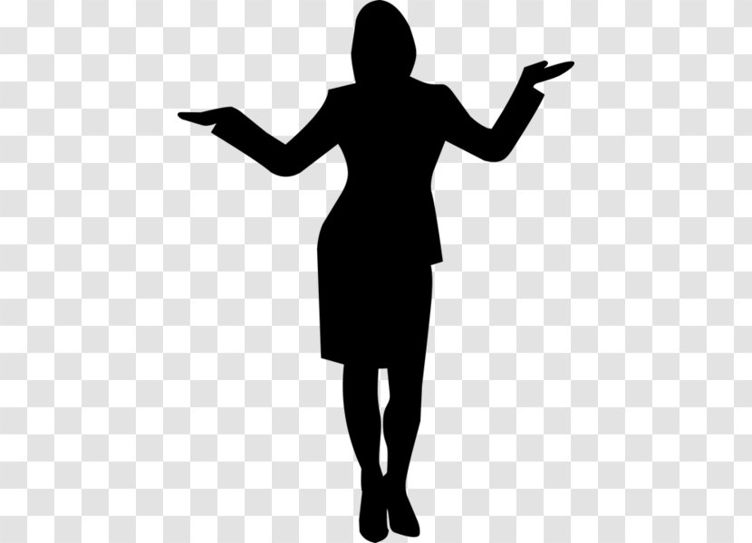 Woman Cartoon - Silhouette - Sleeve Thumb Transparent PNG