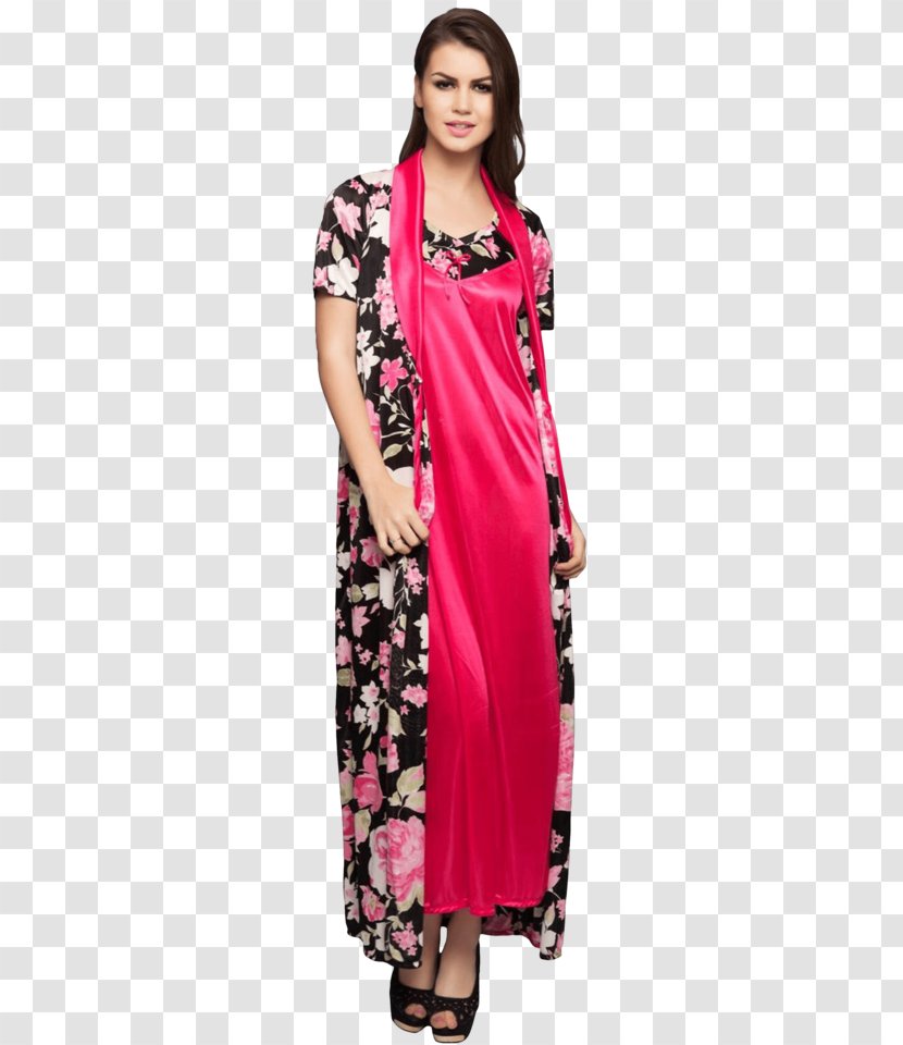 Robe Nightwear Nightgown Clothing Satin - Neck Transparent PNG