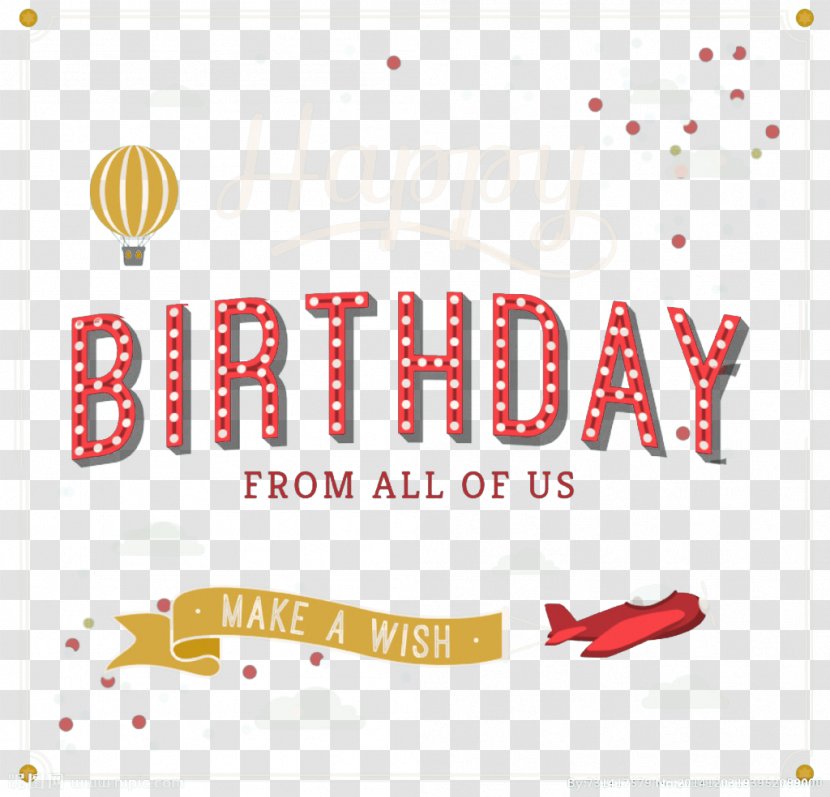 Happy Birthday To You Greeting Card Anniversary - Red - Poster Transparent PNG