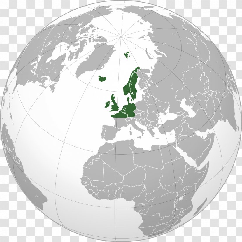 Northwestern Europe British Isles European Union Map Globe - Western Transparent PNG