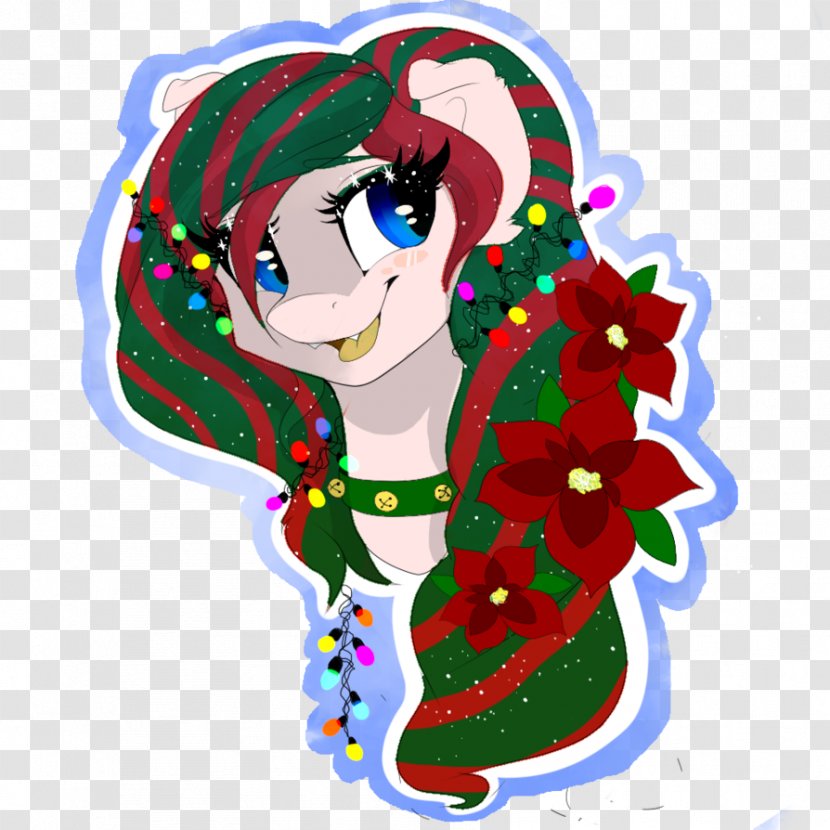Clip Art Illustration Product Christmas Ornament Flower - Legendary Creature - Pony Transparent PNG