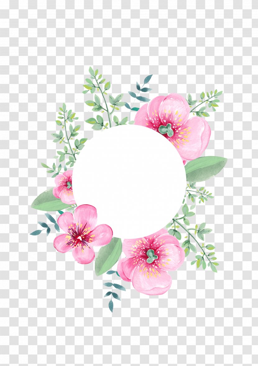 Floral Design Flower Wedding Invitation Garland Wreath - Floristry - Hand-painted Garlands Transparent PNG