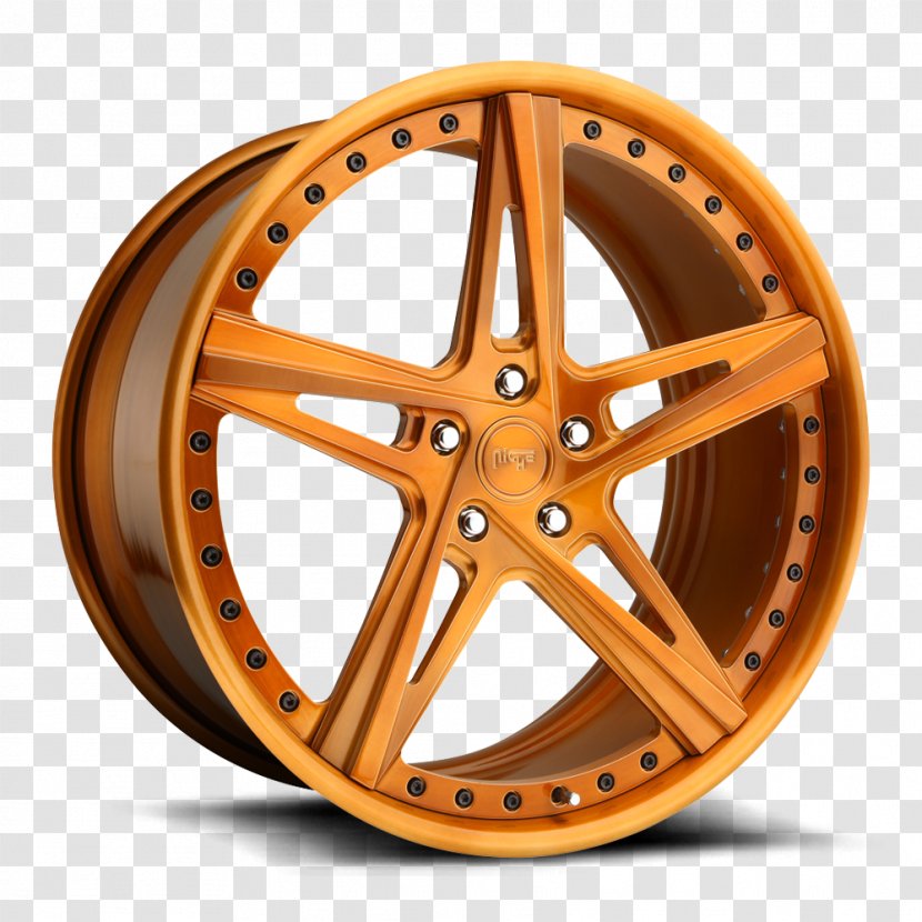 Alloy Wheel Forging Rim Brushed Metal Surface Finishing - Bicycle - Copper Transparent PNG