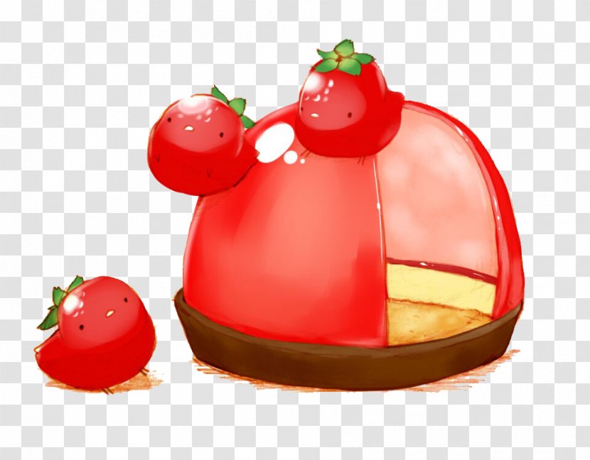 Drawing Amorodo Illustration - Frame - Hand-painted Strawberry Cake Transparent PNG