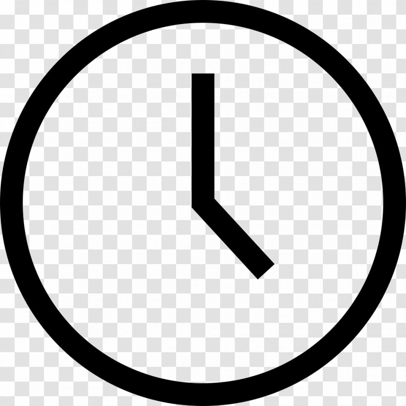 Symbol Time Download - Area - Black And White Transparent PNG
