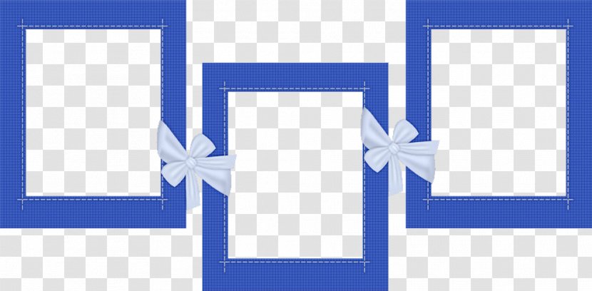 Blue Shoelace Knot Picture Frame - Logo - Border Bow Transparent PNG