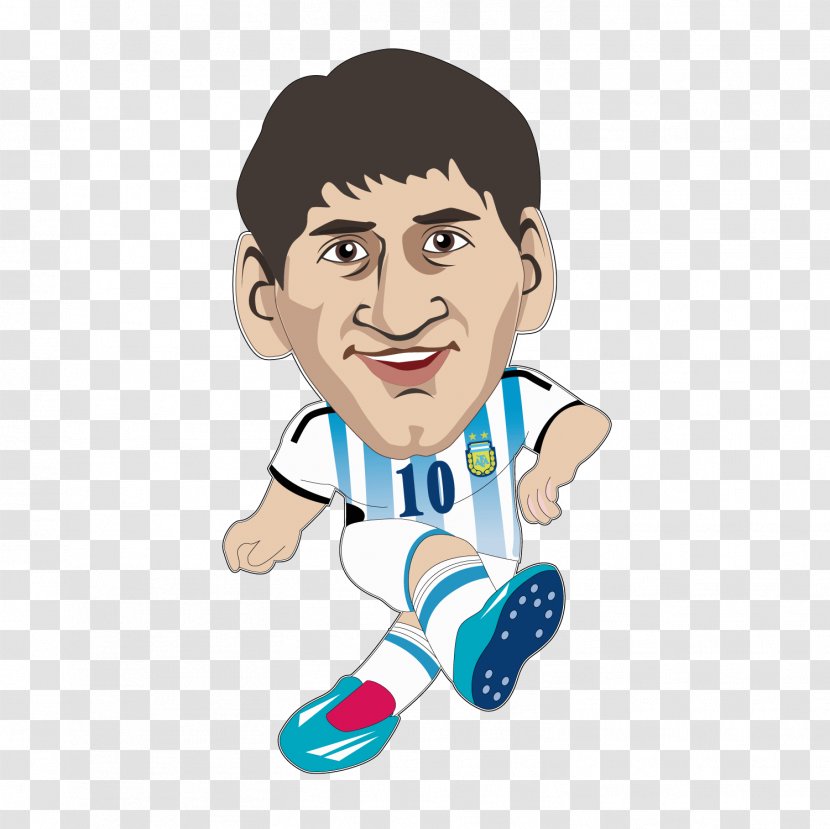 Lionel Messi 2014 FIFA World Cup FC Barcelona Argentina National Football Team - Material - Vector Cartoon Image Of Transparent PNG