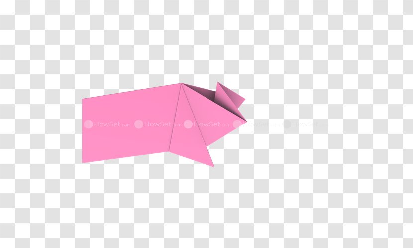 Origami Paper Pink M Rectangle - Magenta - Half Fold Transparent PNG