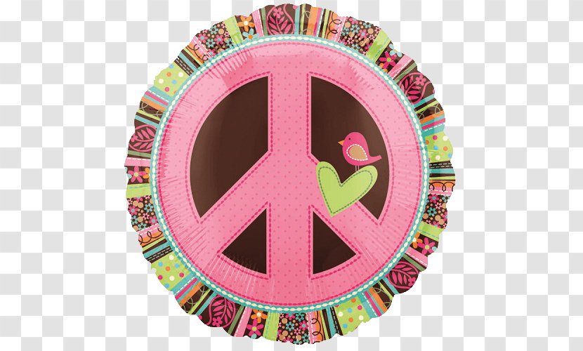 Balloon Peace Symbols Hippie 1960s Birthday - Gift Transparent PNG