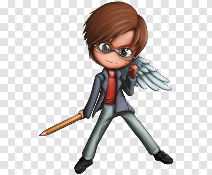 Cartoon Glasses Brown Hair Character - Fiction Transparent PNG
