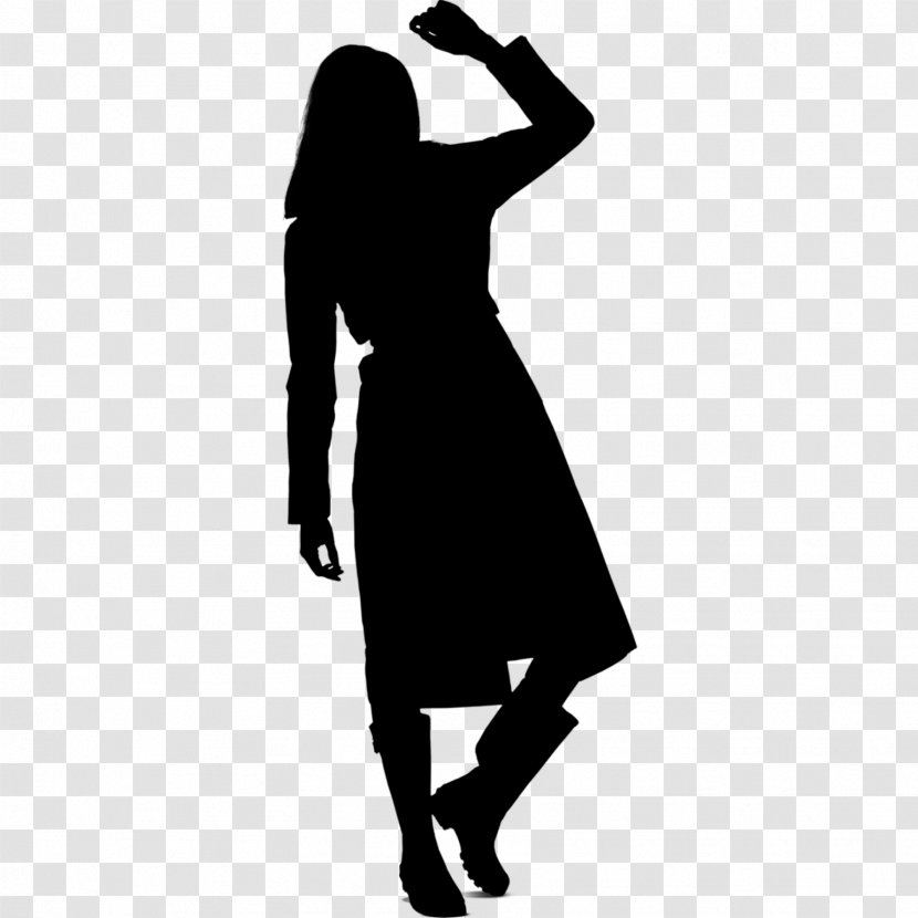 Shoulder Dress Silhouette Font Black M - Gesture Transparent PNG