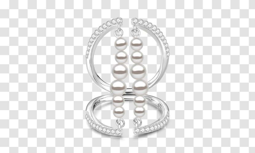 Earring Silver Jewellery Gemstone - Body - Ngọc Trai Transparent PNG