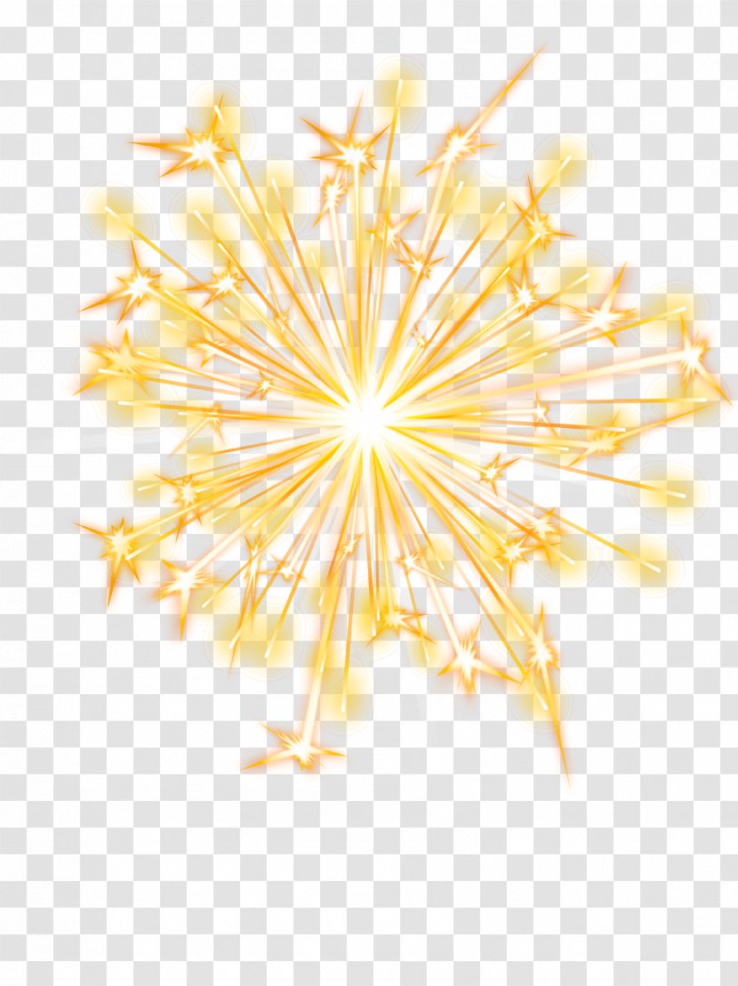 Fireworks Yellow New Year Clip Art Transparent PNG