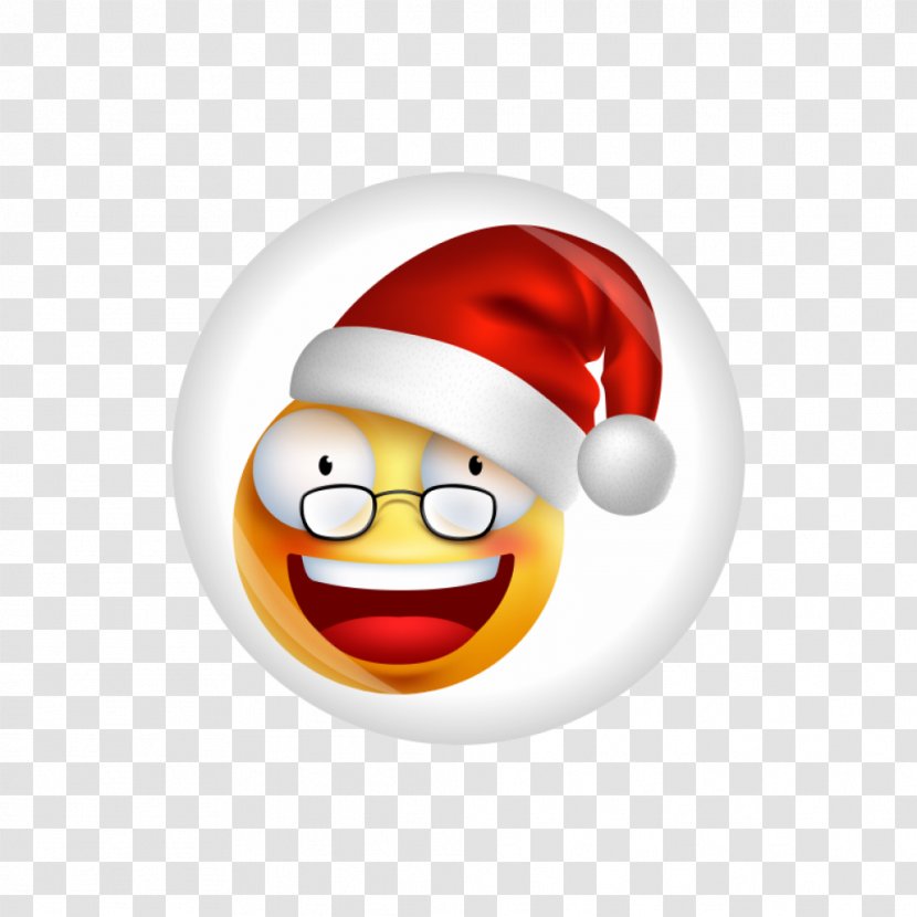 Smiley Santa Claus Emoticon - Christmas Transparent PNG