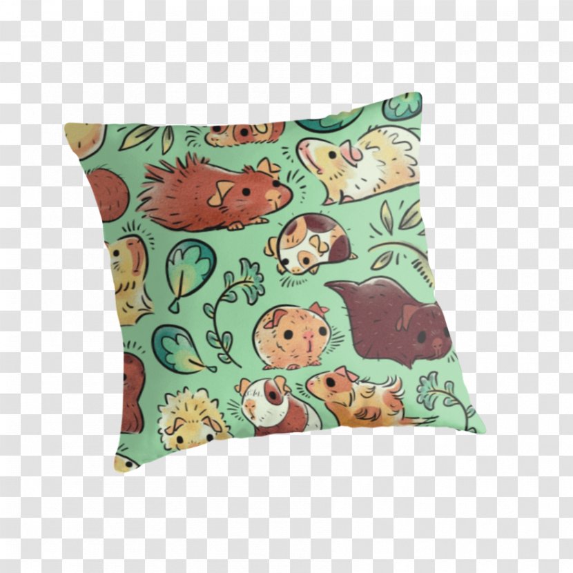 Guinea Pig Throw Pillows Cushion Textile - Redbubble Transparent PNG