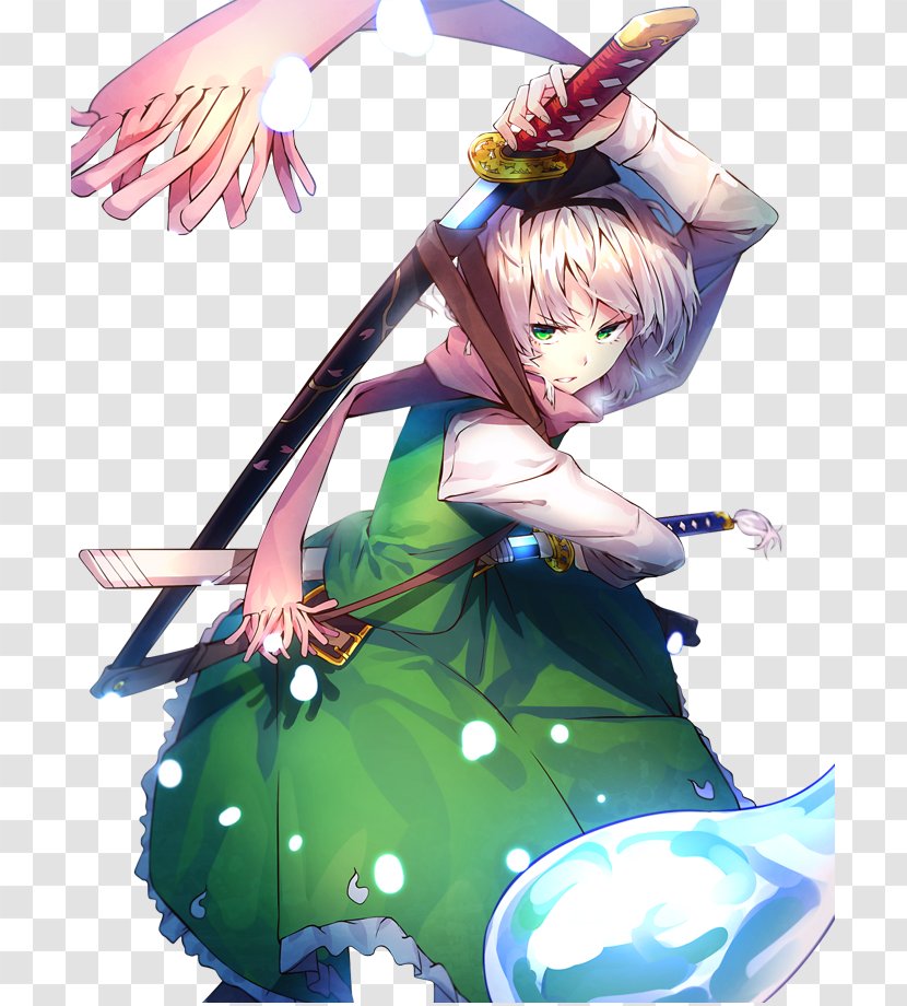 Perfect Cherry Blossom The Embodiment Of Scarlet Devil Youmu Konpaku Video Game - Silhouette - Touhou Project Transparent PNG
