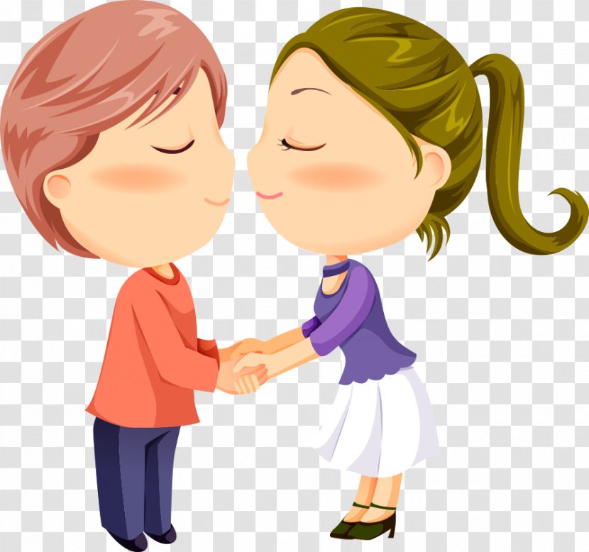 Colors Cute Zoo Animals 4 Kids Cartoon Kiss Romance Illustration - Tree - Couple Kissing Transparent PNG