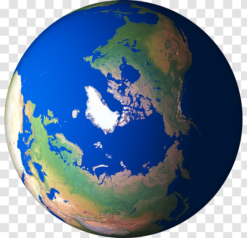 Earth Globe Arctic - Antarctic - 3D-Earth-Render-15 Transparent PNG