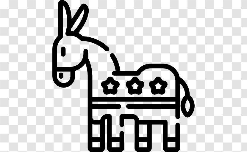 Democrat Donkey - Monochrome - Happiness Transparent PNG