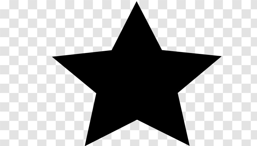 Clip Art - Black - Star Transparent PNG