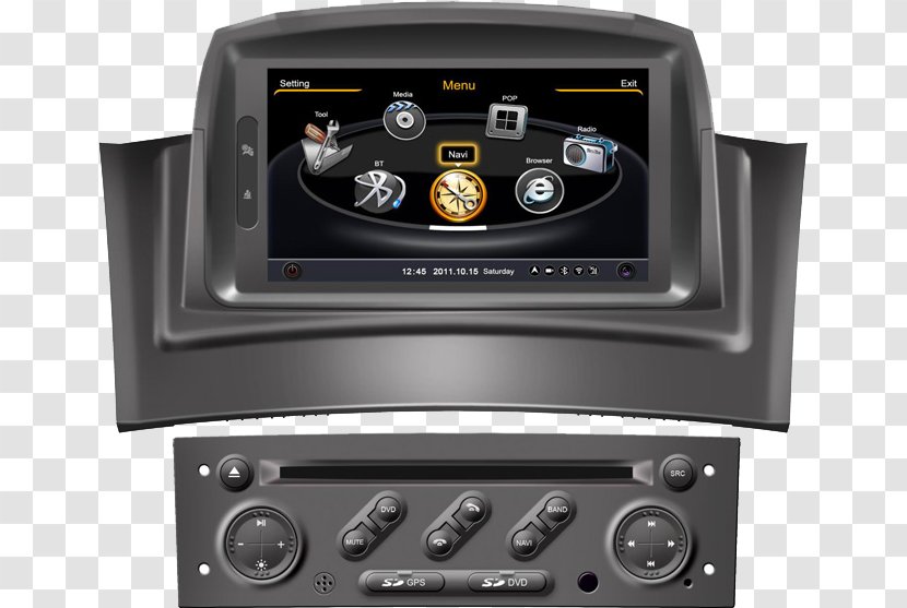 Renault Mégane Clio GPS Navigation Systems Car Transparent PNG