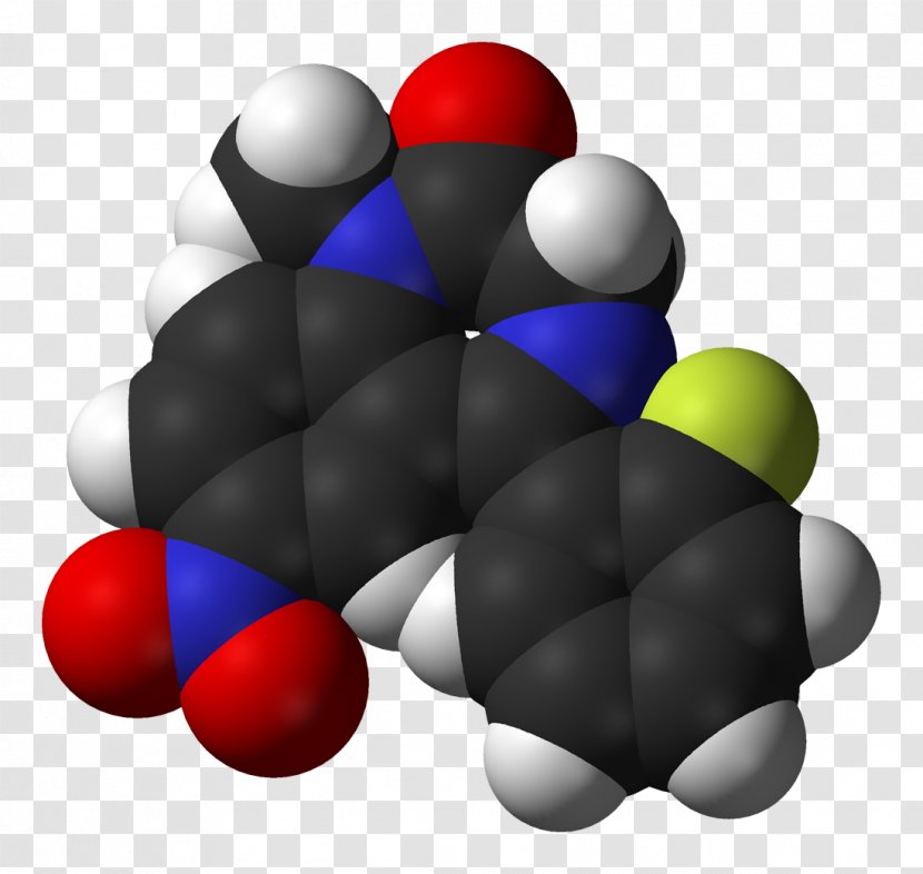 Flunitrazepam Sedative Hypnotic Pharmaceutical Drug Space-filling Model - Sphere - 21 Transparent PNG