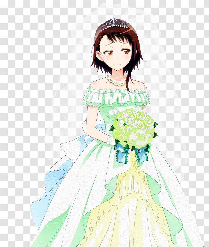 Nisekoi Bride Wedding Dress Clothing - Watercolor Transparent PNG