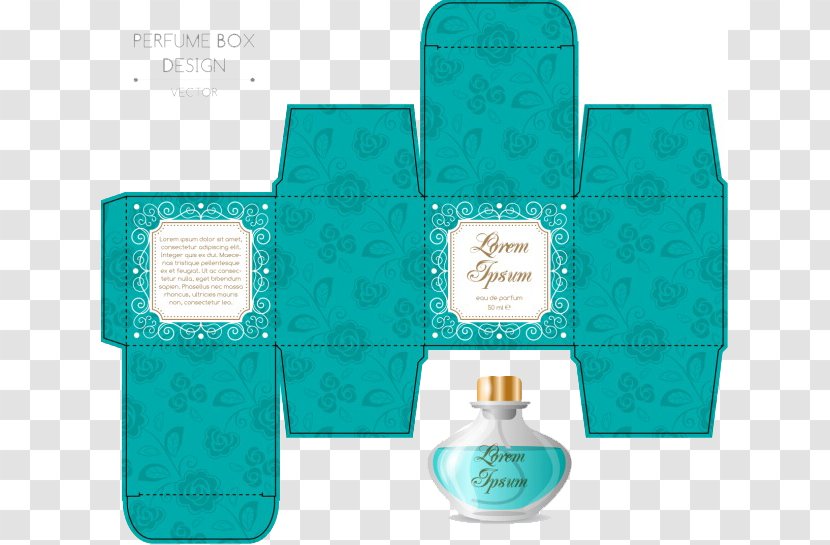 Paper Decorative Box Packaging And Labeling - Perfume - Design Transparent PNG