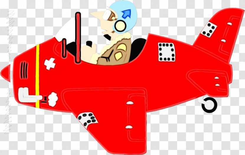 Airplane Red Aircraft Vehicle Clip Art - Paint - Toy Radiocontrolled Transparent PNG