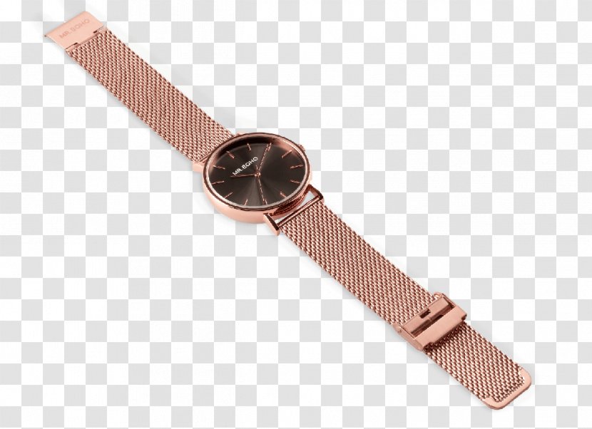 Watch Strap Metal Clothing Accessories - Metallic Copper Transparent PNG