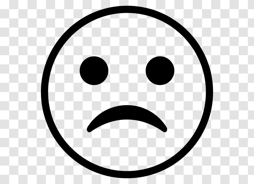 Smiley Emoji Frown Clip Art - Black Transparent PNG
