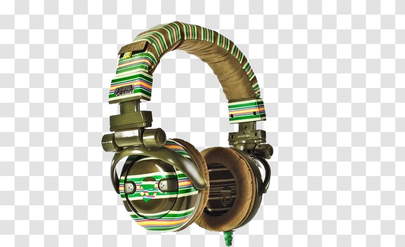 Microphone Headphones Skullcandy - Golden Striped Transparent PNG