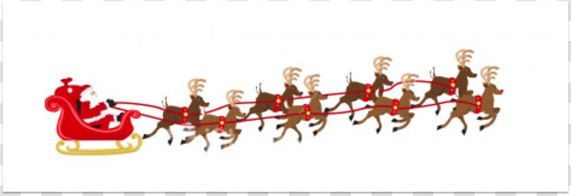 Santa Claus's Reindeer Sled Clip Art - Area - Sleigh Transparent PNG