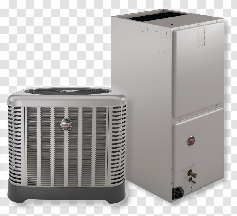Furnace Rheem Seasonal Energy Efficiency Ratio Air Conditioning Heat Pump - Hvac - Conditioner Transparent PNG