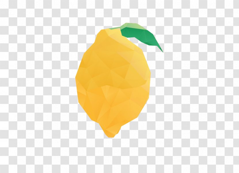 Download Wallpaper - Flat Design - Polygon Lemon Transparent PNG