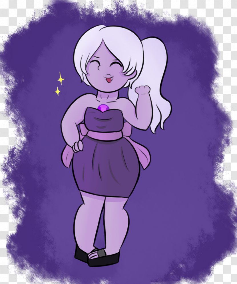 Amethyst Drawing Violet Cartoon - Flower - Cute Bow Transparent PNG