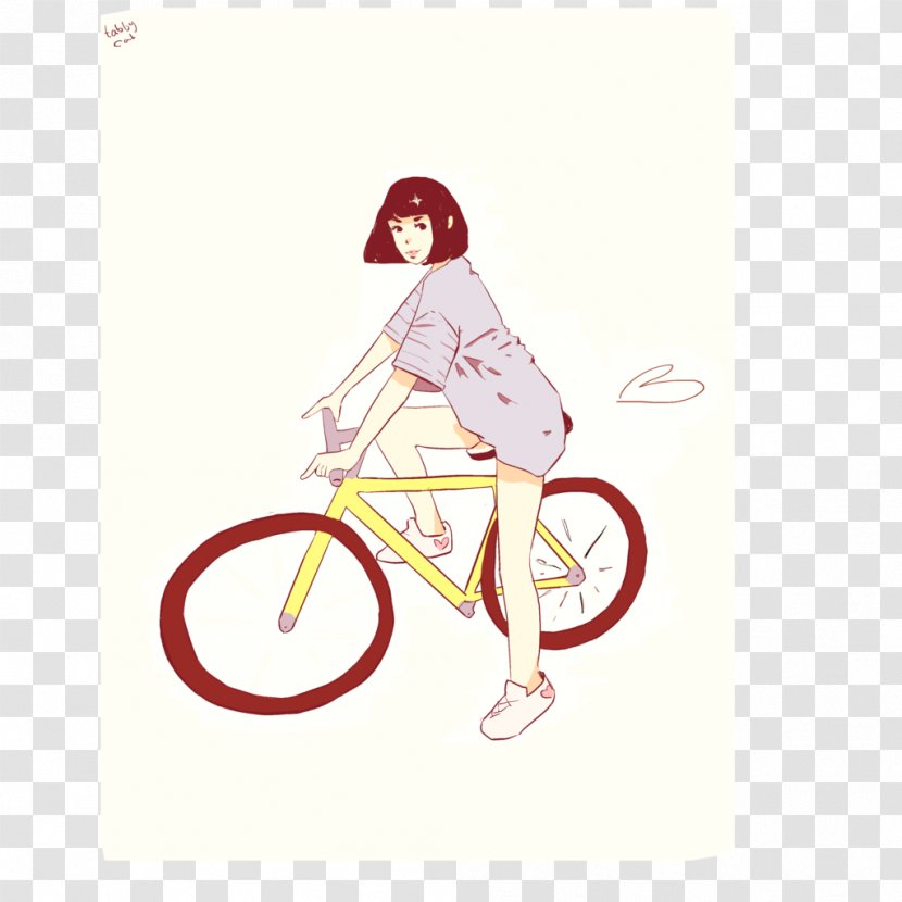 Vertebrate Bicycle Cartoon Finger - Drawing Transparent PNG