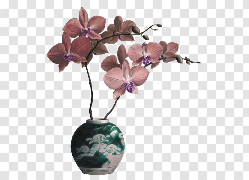 Vase Flower Bouquet - Flowerpot - Light Pink Minimalist Decoration Pattern Transparent PNG