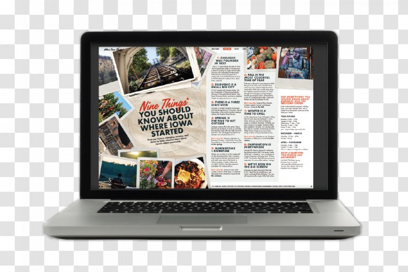 Travel Dubuque (Iowa Welcome Center) Guidebook Netbook - Laptop - Tourist Guide Transparent PNG
