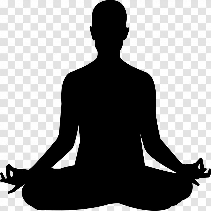 Meditation Yoga Sutras Of Patanjali Black And White Clip Art - Buddhism Transparent PNG